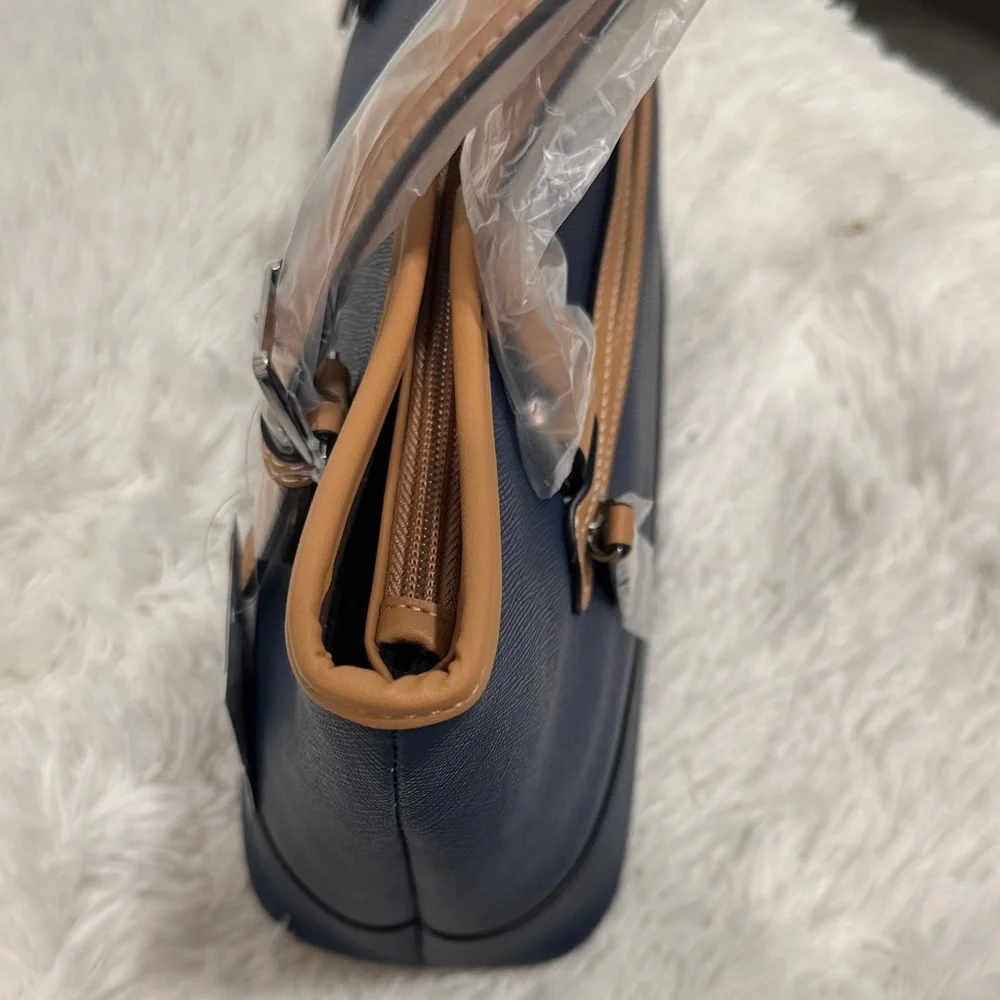 Saffiano Navy Blue Tote Bag